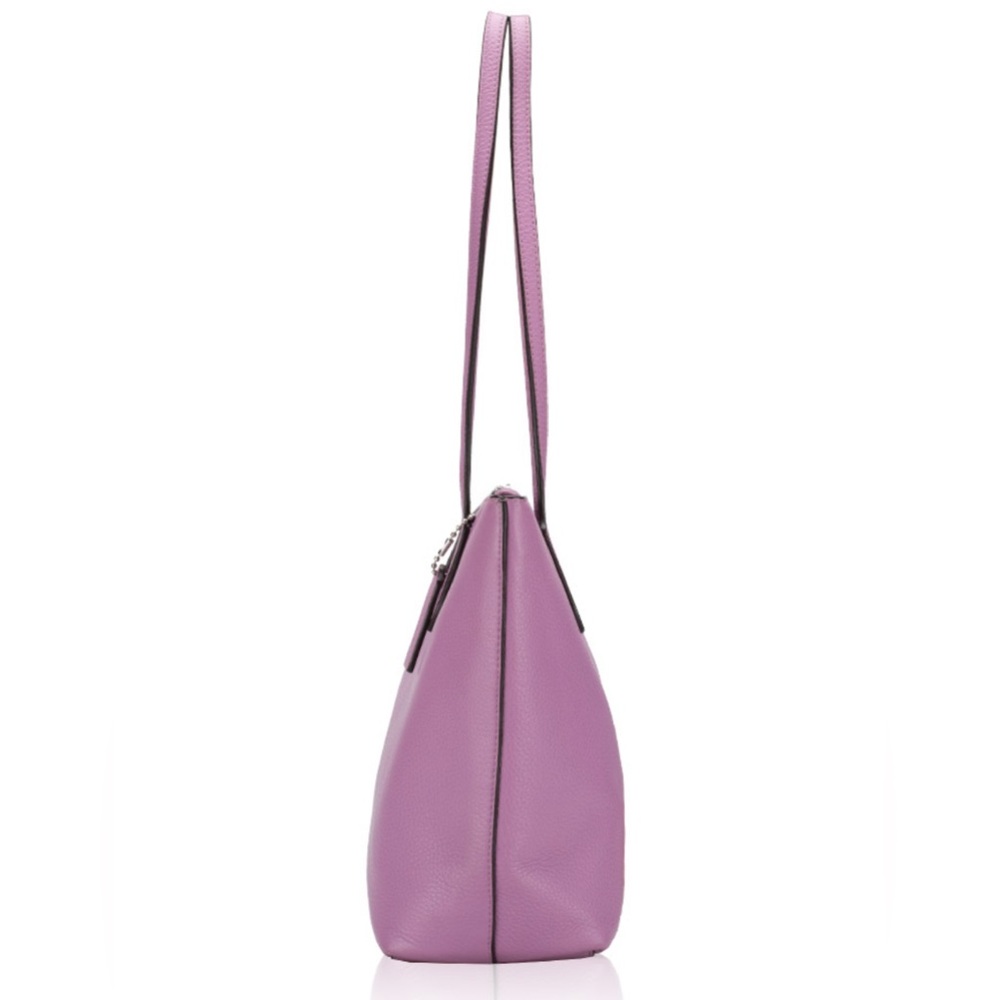 COACH NWT Pebbled Leather Zip Tote - Violet Orchid - Picture 4 of 9
